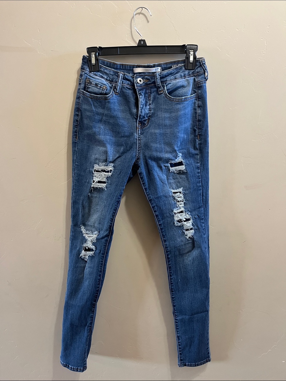 !it jeans Women's Ripped Skinny Jeans - Blue